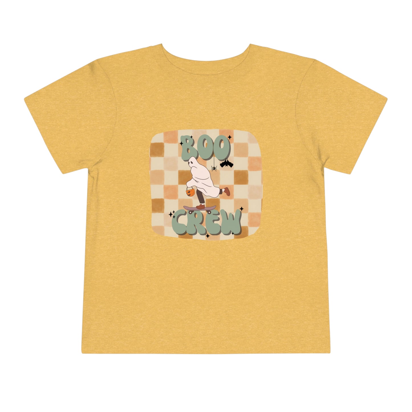 Toddler Boo Crew Ghost Skateboard Short Sleeve Halloween Tee