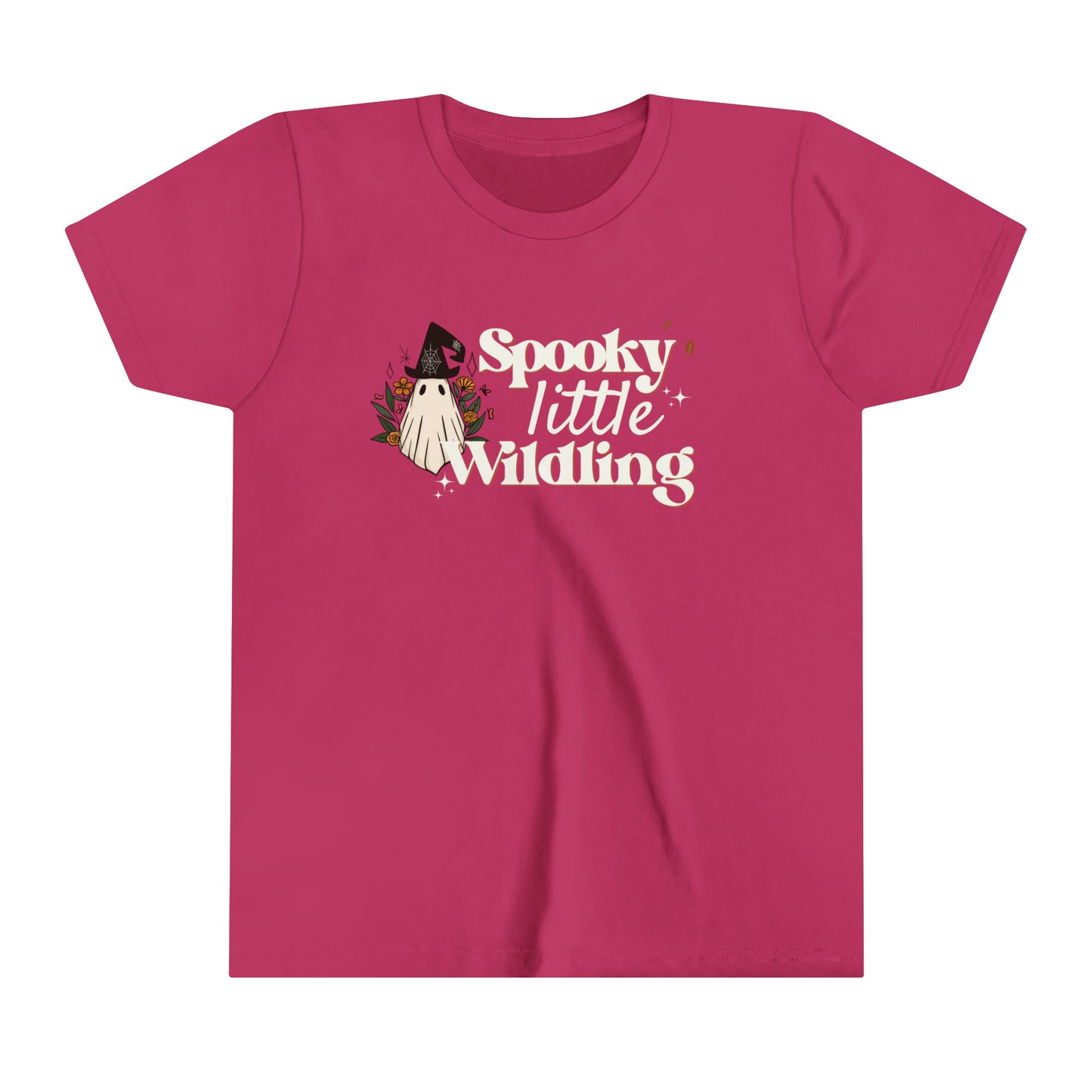 Spooky Little Wildling Ghost Floral Youth Tee