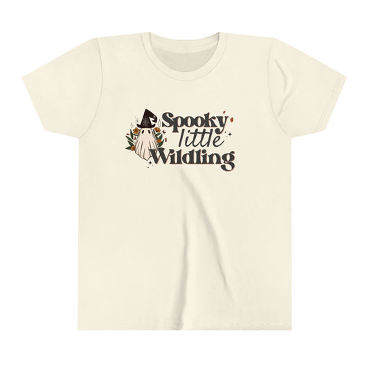 Spooky Little Wildling Ghost Floral Youth Tee