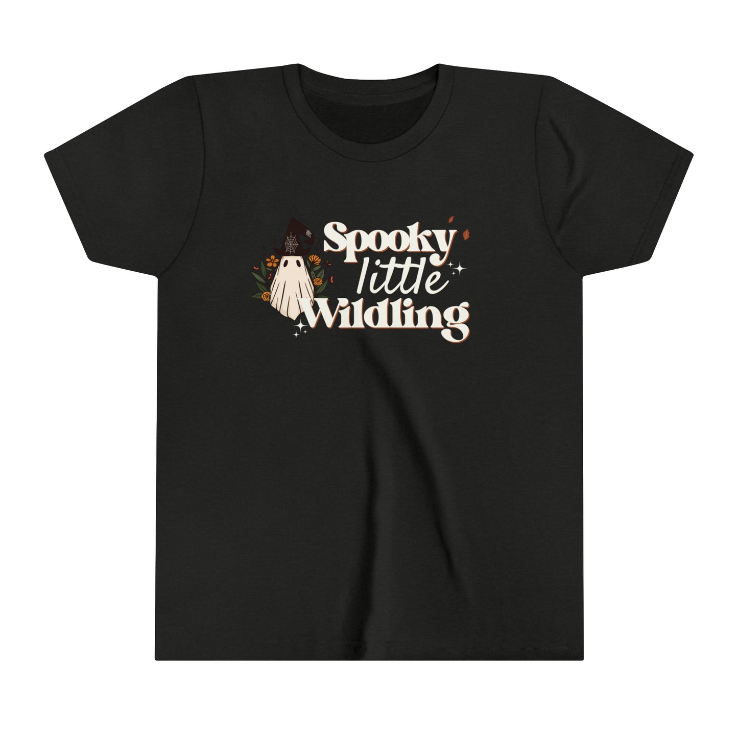 Spooky Little Wildling Ghost Floral Youth Tee