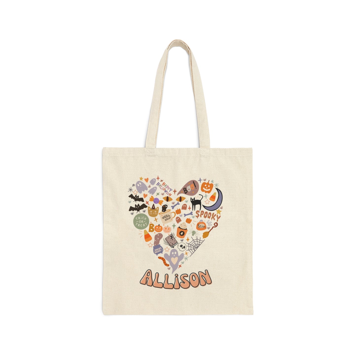 Personalized Spooky Doodles Halloween Tote/Trick-or-Treat Bag