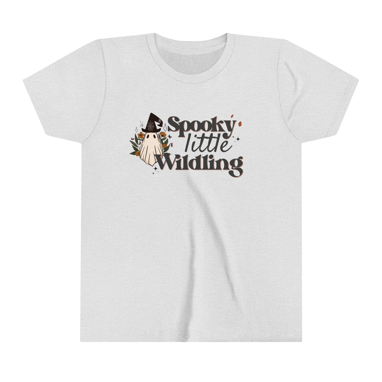 Spooky Little Wildling Ghost Floral Youth Tee