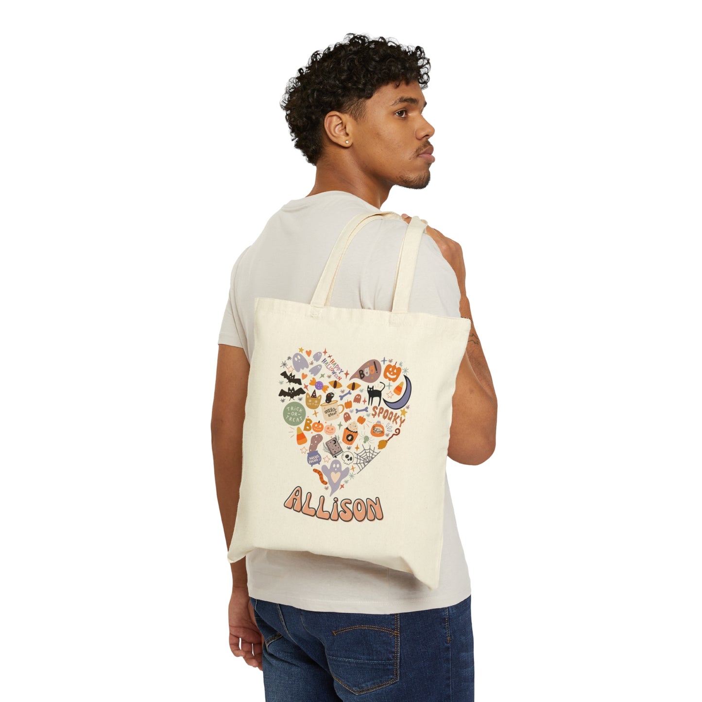 Personalized Spooky Doodles Halloween Tote/Trick-or-Treat Bag