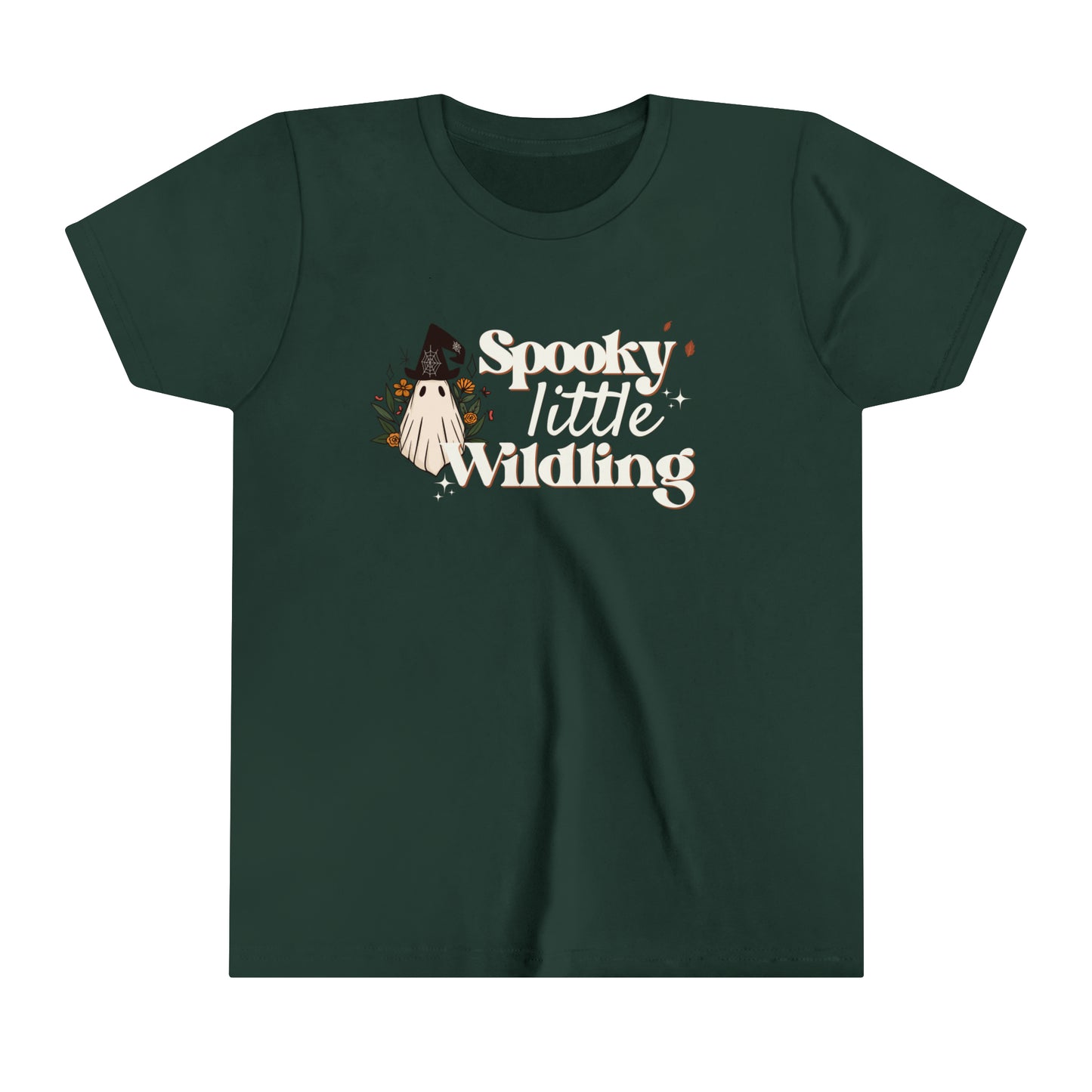 Spooky Little Wildling Ghost Floral Youth Tee