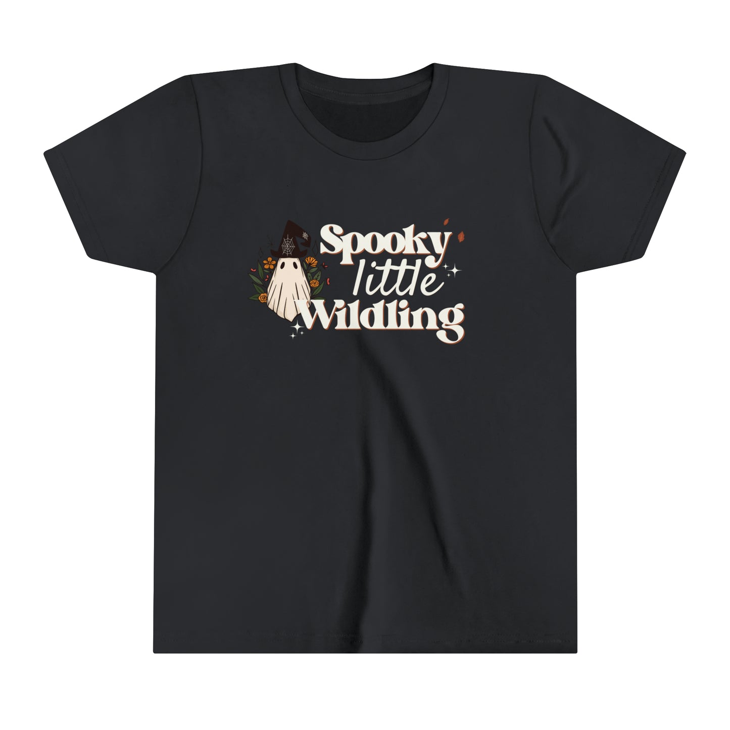 Spooky Little Wildling Ghost Floral Youth Tee