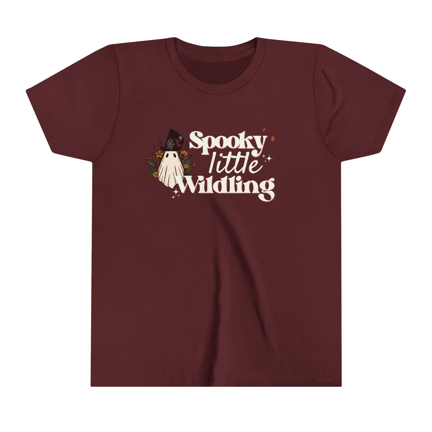 Spooky Little Wildling Ghost Floral Youth Tee