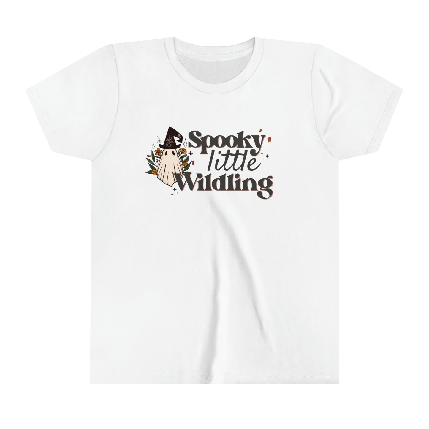 Spooky Little Wildling Ghost Floral Youth Tee