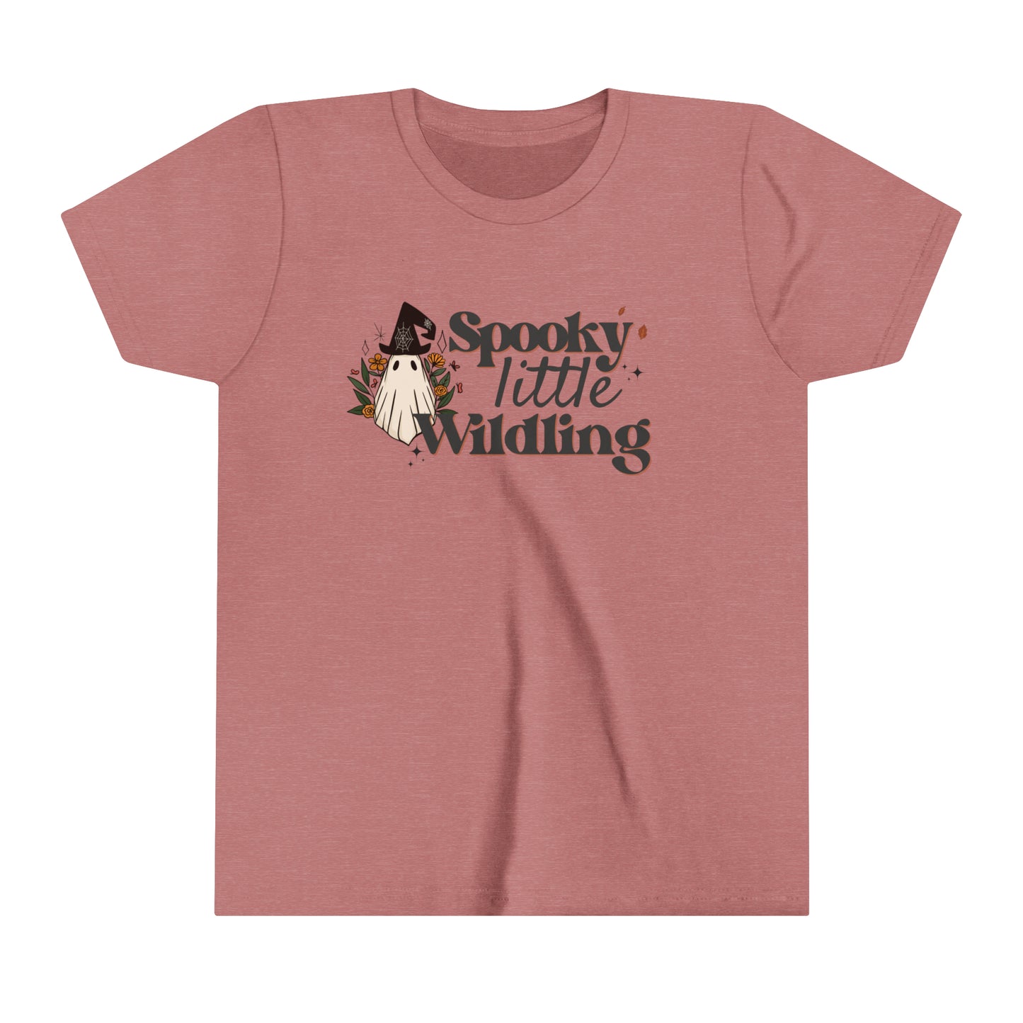 Spooky Little Wildling Ghost Floral Youth Tee