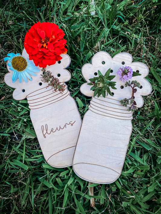 Wooden Flower Holder